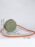 Mini Braided Detail Circle Straw Bag
