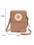 Flower Decor Flap Phone Wallet