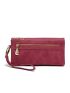 Snap Button Long Wallet With Wristlet
