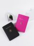 2pcs Airplane & Letter Graphic Passport Case