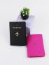2pcs Airplane & Letter Graphic Passport Case