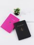 2pcs Airplane & Letter Graphic Passport Case