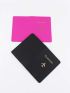 2pcs Airplane & Letter Graphic Passport Case