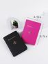 2pcs Airplane & Letter Graphic Passport Case