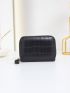Crocodile Embossed Zip Around Card Holder