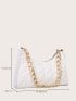 Quilted Chain Baguette Bag