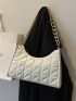 Quilted Chain Baguette Bag
