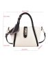 Twilly Scarf Decor Satchel Bag With Inner Pouch