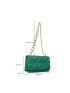 Mini Geometric Embossed Chain Flap Square Bag