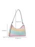 Tie Dye Litchi Embossed Baguette Bag