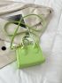 Mini Neon-Green Double Handle Square Bag