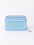 Holographic Zipper Around Card Holder