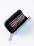Holographic Zipper Around Card Holder