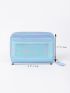 Holographic Zipper Around Card Holder