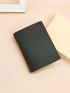 Litchi Embossed Fold Over Small Wallet