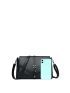 Buckle Decor Flap Crossbody Bag