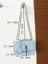 Tassel Decor Quilted Flap Square Bag