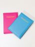 2pcs Couple Letter Graphic Passport Case