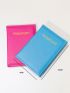 2pcs Couple Letter Graphic Passport Case