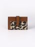 Houndstooth Snap Button Card Holder