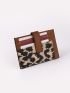 Houndstooth Snap Button Card Holder