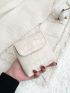 Crocodile Embossed Flap Coin Purse
