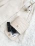 Crocodile Embossed Flap Coin Purse