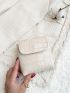 Crocodile Embossed Flap Coin Purse