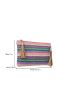 Chevron Pattern Tassel Decor Straw Bag