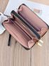 Geometric Pattern Heart Decor Long Wallet