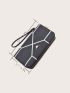 Geometric Pattern Heart Decor Long Wallet