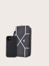 Geometric Pattern Heart Decor Long Wallet