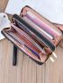 Geometric Pattern Heart Decor Long Wallet