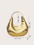 Crocodile Embossed Hobo Bag