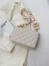 Quilted Detail Chain Decor Flap Square Bag