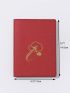 Metallic Airplane & Cloud Pattern Passport Case