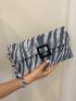 Zebra Stripe Flap Square Bag