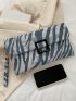 Zebra Stripe Flap Square Bag