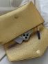 Minimalist Snap Button Square Bag