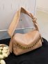 Knot Detail Chain Decor Hobo Bag