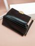 Letter Detail Long Wallet With Wristlet