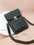 Crocodile Embossed Flap Phone Wallet