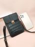 Crocodile Embossed Flap Phone Wallet