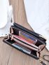 Letter Graphic Kiss Lock Phone Wallet