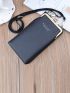 Letter Graphic Kiss Lock Phone Wallet