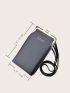 Letter Graphic Kiss Lock Phone Wallet