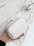 Textured Double Zipper Coin Purse