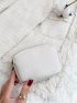 Textured Double Zipper Coin Purse