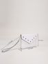 Eyelet Detail Flap Square Bag