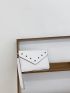 Eyelet Detail Flap Square Bag